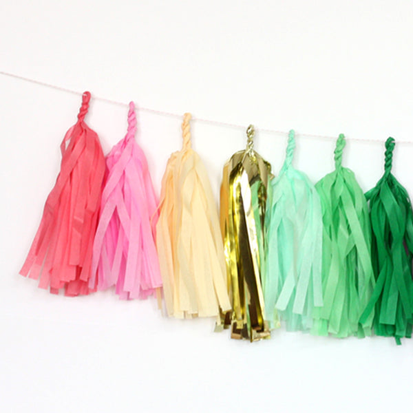 Tropical Fringe Tassel Garland Kit or Fully Assembled