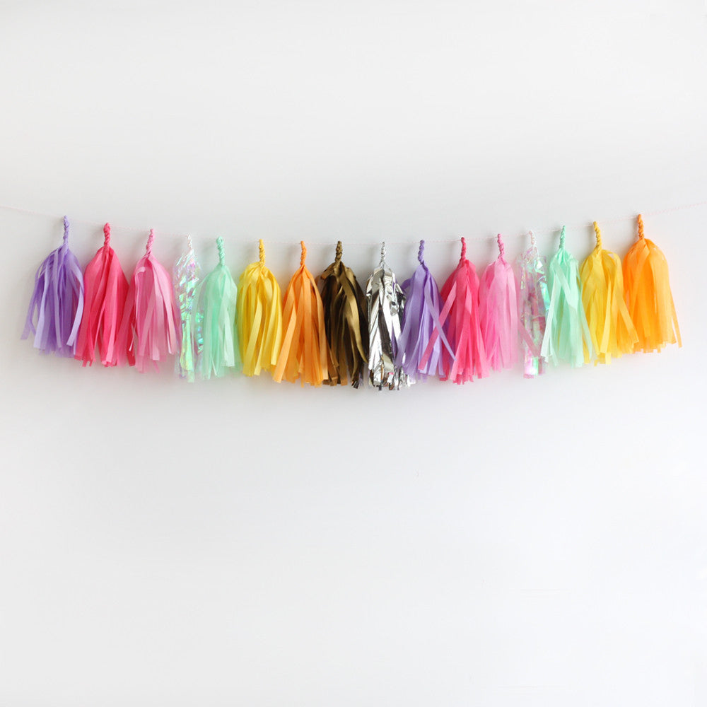 Unicorn Fringe Tassel Garland Kit or Fully Assembled
