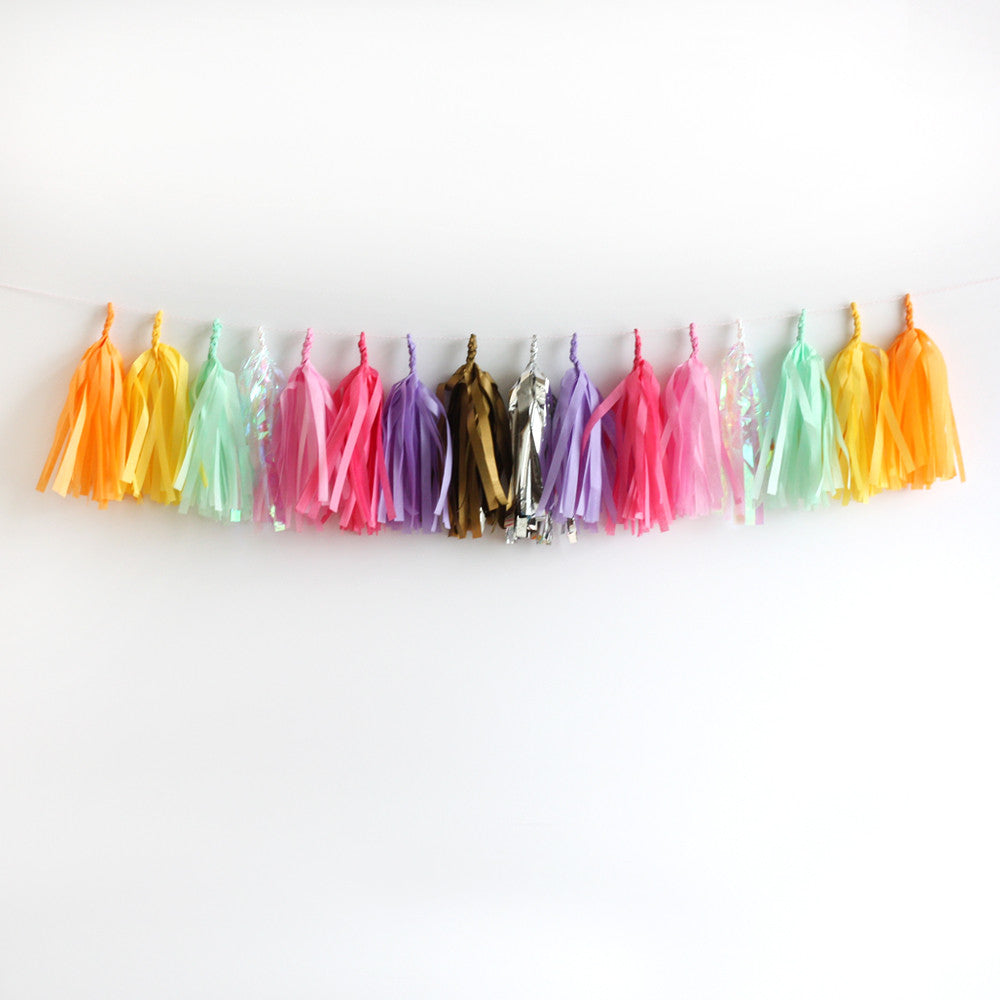 Unicorn Fringe Tassel Garland Kit or Fully Assembled