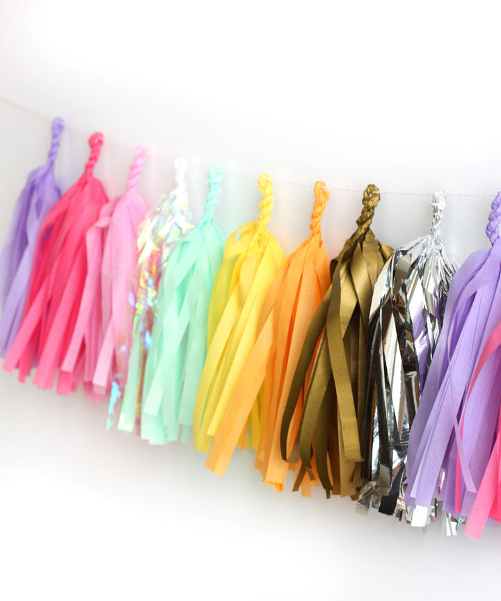 Unicorn Fringe Tassel Garland Kit or Fully Assembled