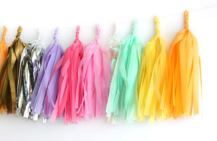 Unicorn Fringe Tassel Garland Kit or Fully Assembled