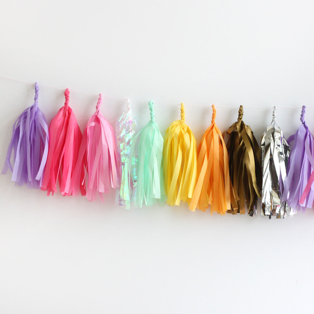 Unicorn Fringe Tassel Garland Kit or Fully Assembled