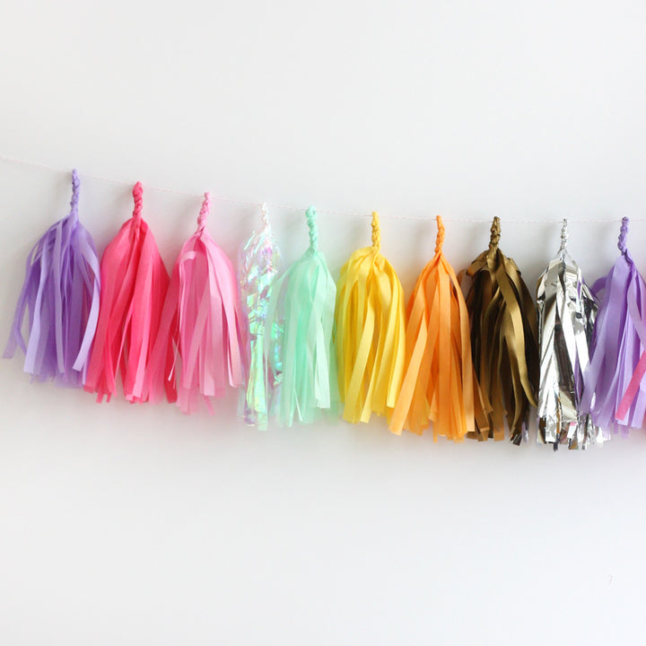 Unicorn Fringe Tassel Garland Kit or Fully Assembled