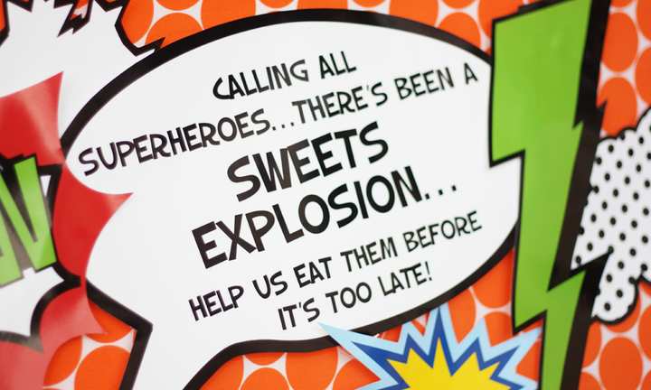 Vintage Superhero signs - Calling all Superheroes- coordinates with Superhero collections