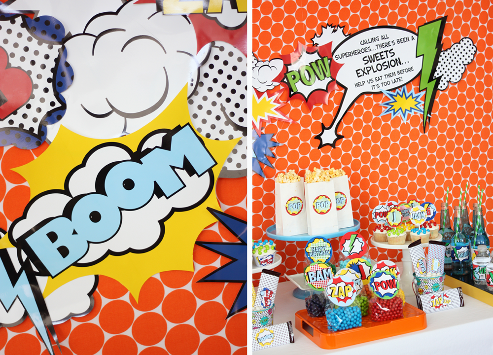 Vintage Superhero signs - Calling all Superheroes- coordinates with Superhero collections