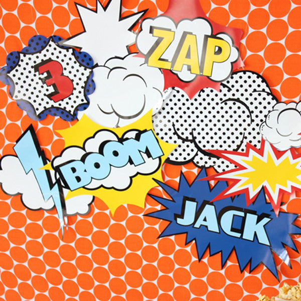 Vintage Superhero signs - Calling all Superheroes- coordinates with Superhero collections