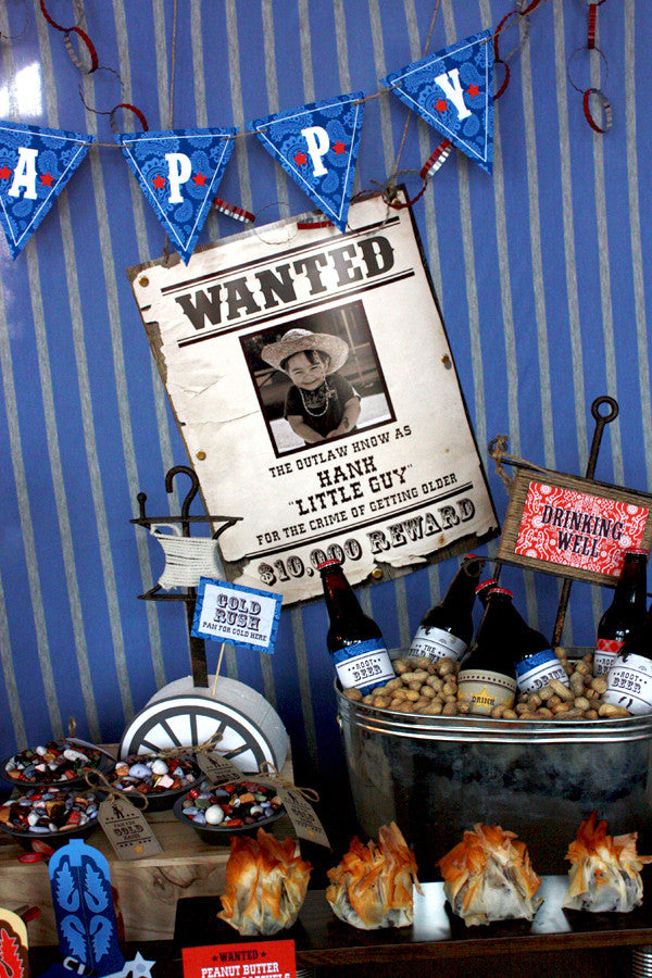 Wanted Poster Vintage Western Cowboy sign